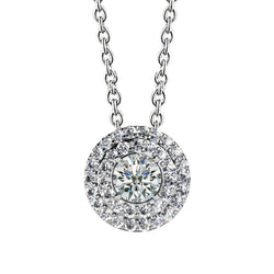 Sparkling Round Brilliant 1.87 Ct Real Diamonds Pendant Necklace