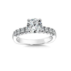 Sparkling Round Cut Real Diamonds 2.80 Carats Engagement Ring