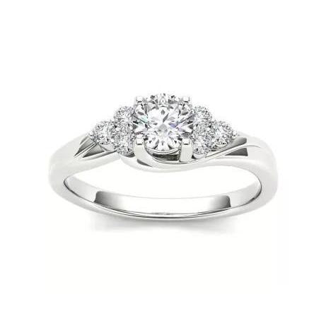 Sparkling Round Real Diamond Engagement Ring 1.85 Carats White Gold - Engagement Ring-harrychadent.ca