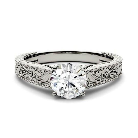 Sparkling Solitaire 2.75 Ct Natural Diamond Antique Style Anniversary Ring