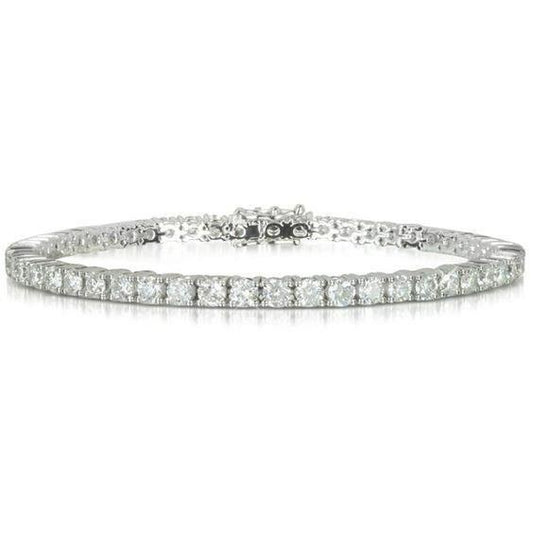 Sparkling 7.50 Ct Round Brilliant Prong Set Lab Grown Diamond Tennis Bracelet