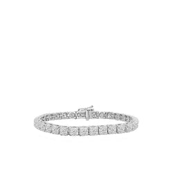 Sparkling Brilliant Cut 9.60 Carats Lab Grown Diamonds Bracelet White Gold 14K