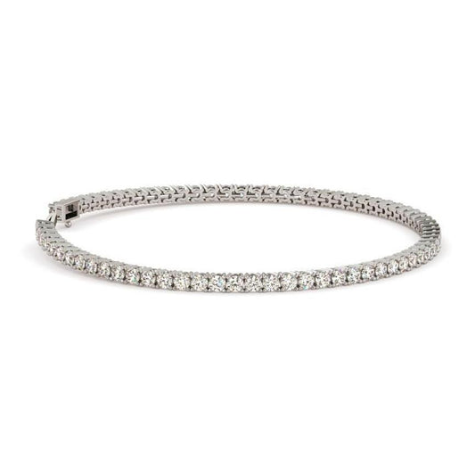 Sparkling Round Cut 7.50 Carats Lab Grown Diamond Tennis Bracelet Gold White