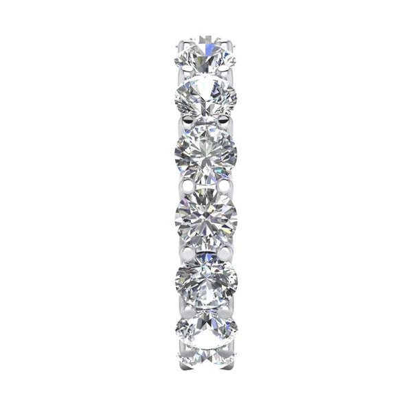 Sparkling Round Lab Grown Diamond Eternity Gold Band 4.2 mm 4.80 Carats