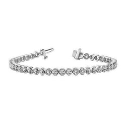 Sparkling Round Lab Grown Diamond Women Tennis Bracelet 12 Carats Gold Jewelry