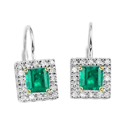 Natural GIA Certified Emerald Gemstone Earring 2 ct
