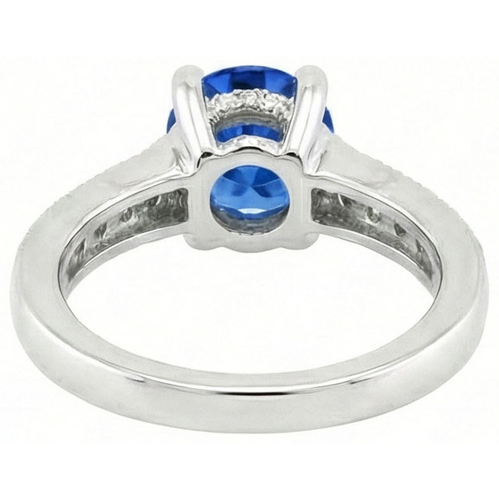 Sri Lanka Blue Gems Natural Earth Mined Diamond ( Not Lab Grown )  Ring