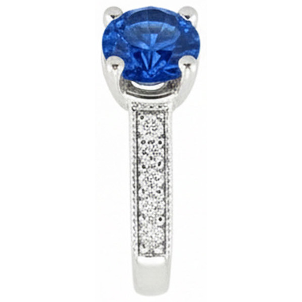 Sri Lanka Blue Gems Natural Earth Mined Diamond ( Not Lab Grown )  Ring