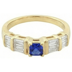 Natural Sapphire Ring 2.51ct - Yellow Gold 14K