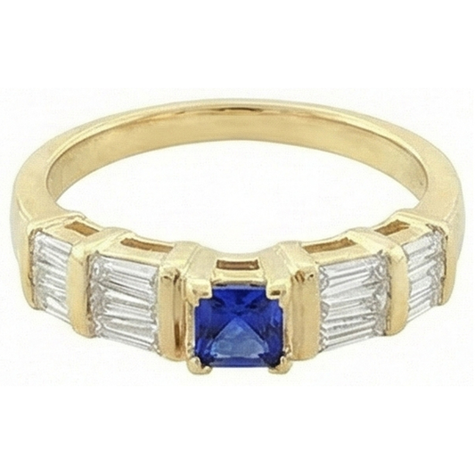 natural princess sapphire 2.51ct ring front view