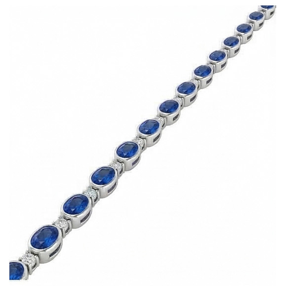Sri Lanka Blue Sapphire Natural Earth Mined Diamond ( Not Lab Grown )  40.25 Carats Women Necklace