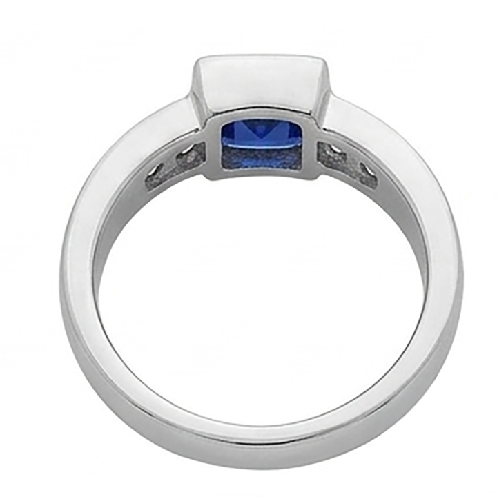 Sri Lanka Sapphire Princess And Natural Earth Mined Diamond ( Not Lab Grown ) s Men's Ring