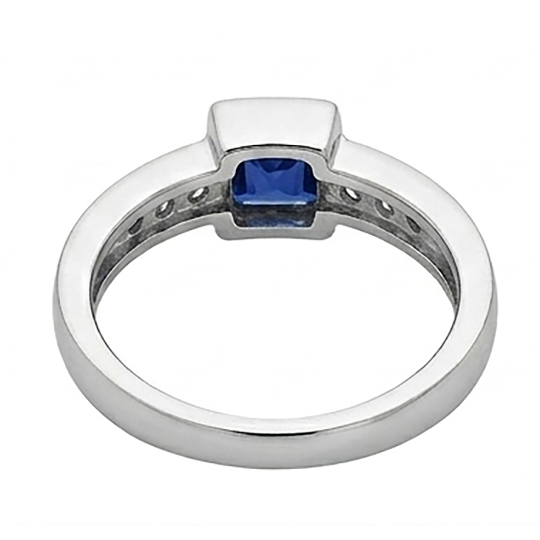 Sri Lanka Sapphire Princess And Natural Earth Mined Diamond ( Not Lab Grown ) s Men's Ring