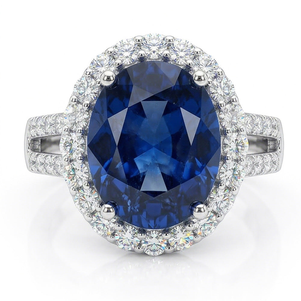 Sri Lanka Stone Halo Natural Earth Mined Diamond ( Not Lab Grown ) Jewellery