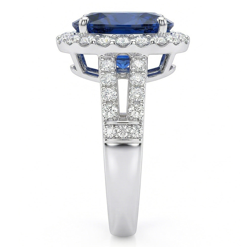 Sri Lanka Stone Halo Natural Earth Mined Diamond ( Not Lab Grown ) Jewellery