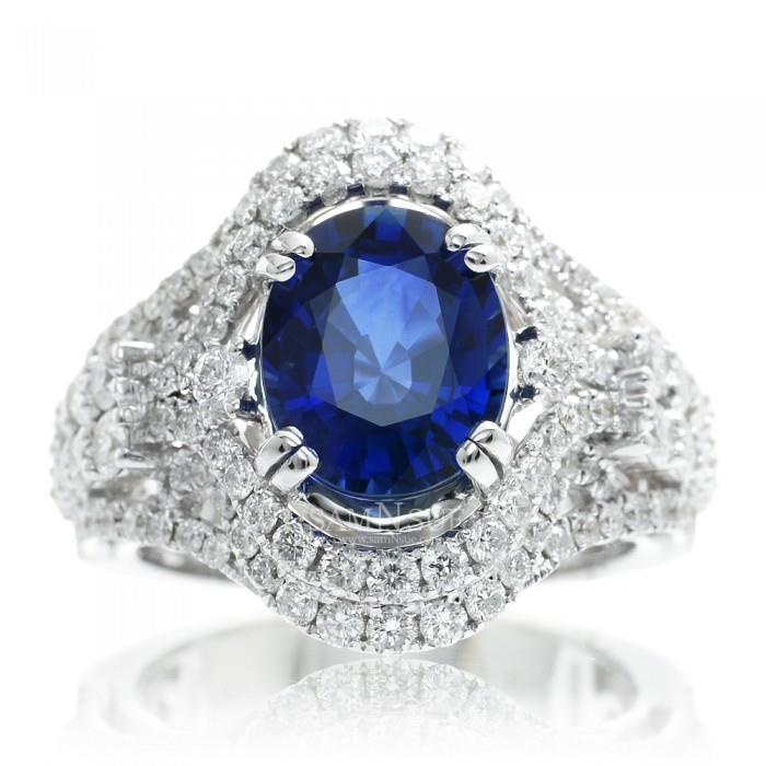 Sri Lanka Ceylon Sapphire Engagement Ring