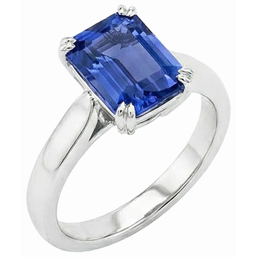 natural emerald sapphire 2.50ct ring side angle