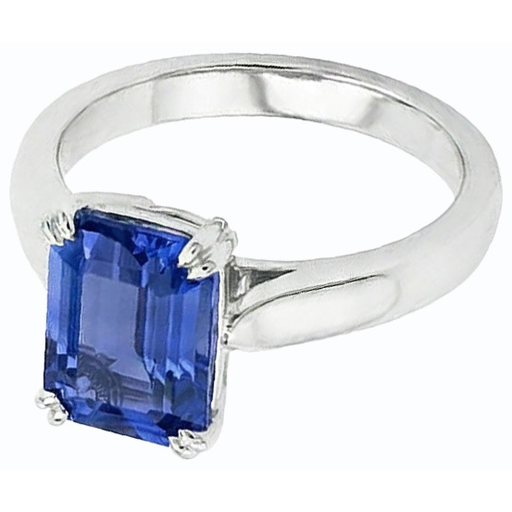 natural emerald sapphire 2.50ct ring close up detail
