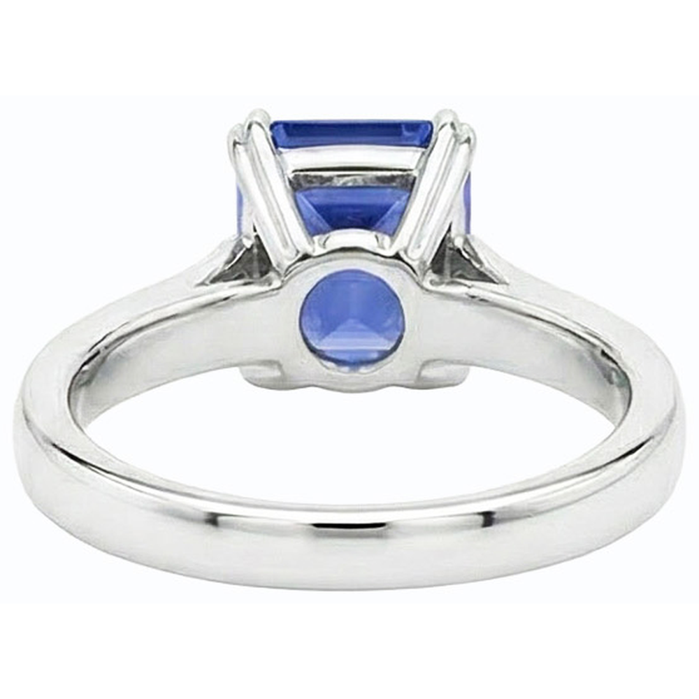 natural emerald sapphire 2.50ct ring top view