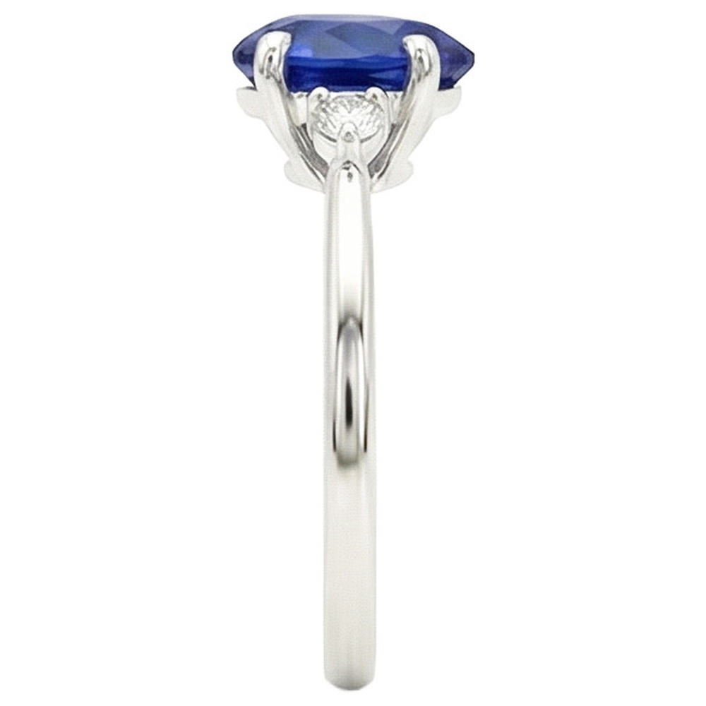 Srilanka Sapphire Solitaire Heart Shaped Ring 2 Carats Ladies Jewelry