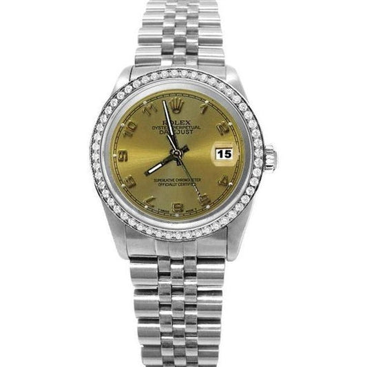 Champagne Arabic Dial Rolex Date Just Watch