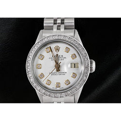 Ss White Diamond Dial Bezel Jubilee Rolex Datejust Lady Watch