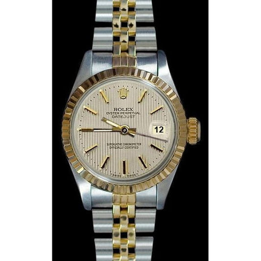 White Stick Dial Datejust Women Watch Rolex