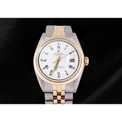 Ss & Gold Jubilee Bracelet Rolex Men Date Watch Roman Dial