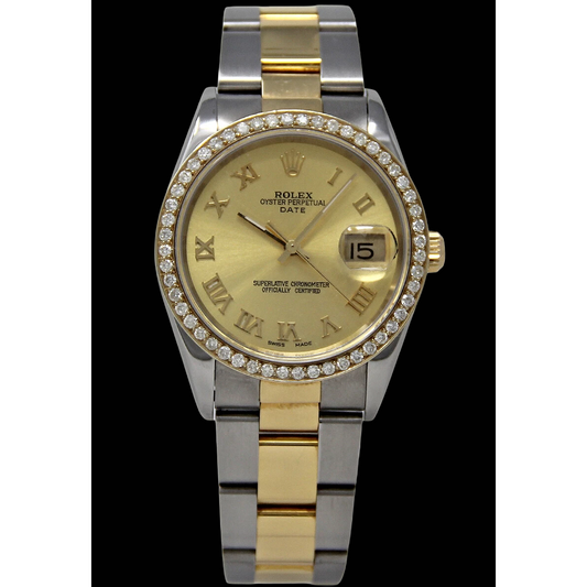 natural round diamond 1ct watch front view
