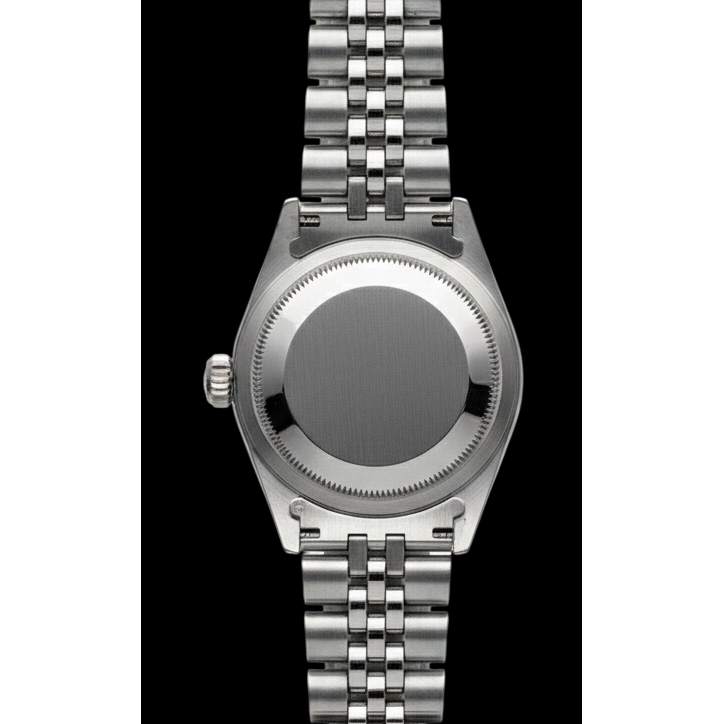 Ss Jubilee Bracelet Black Stick Dial Diamond Bezel Rolex Watch