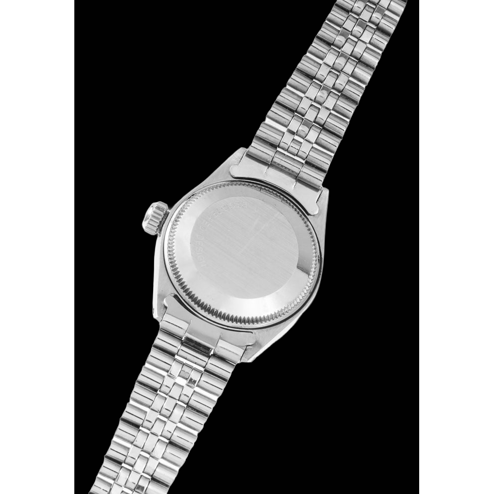 Ss Jubilee Lady Date Watch Silver Stick Dial Rolex Datejust