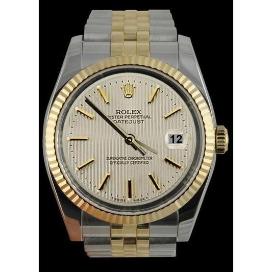  Jubilee Men Watch White Stick Dial Rolex