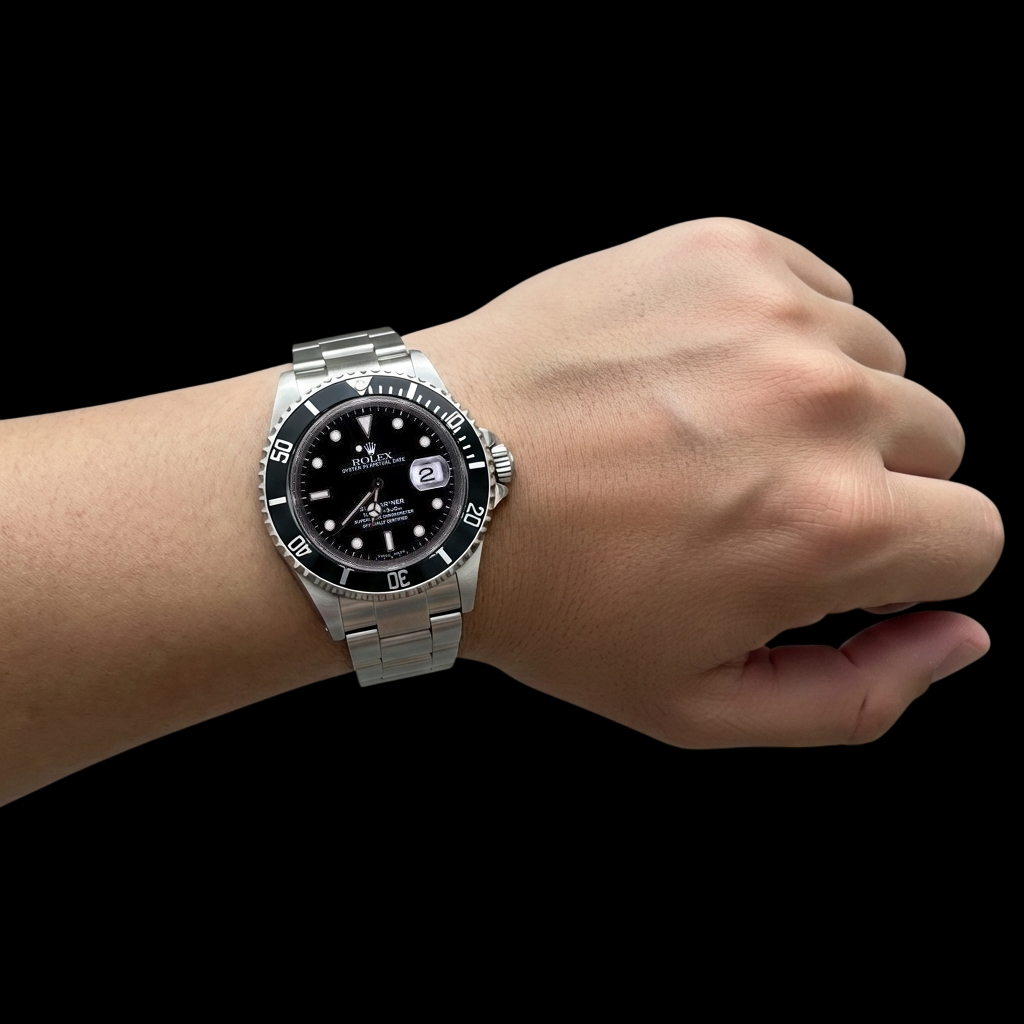 Stainless Steel Black Rolex Oyster Perpetual Submariner