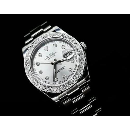 Rolex Watch Silver Diamond Dial Ii