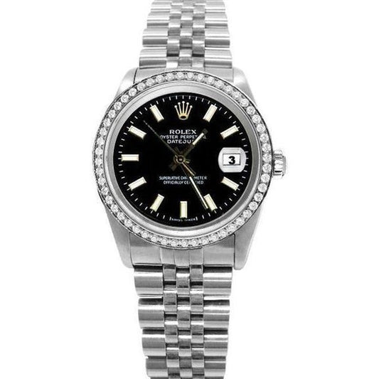 Black Stick Dial Rolex Watch Datejust 