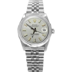 Stainless Steel Jubilee Rolex Date Just  White Stick Dial Watch