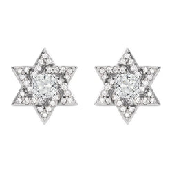 Star Earrings – Diamond 5.25 ct 14K White Gold