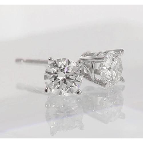 Stud Real Diamond Earrings 2 Carats