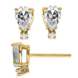 14K Yellow Gold Stud Earrings with Diamond – 4.50 ct