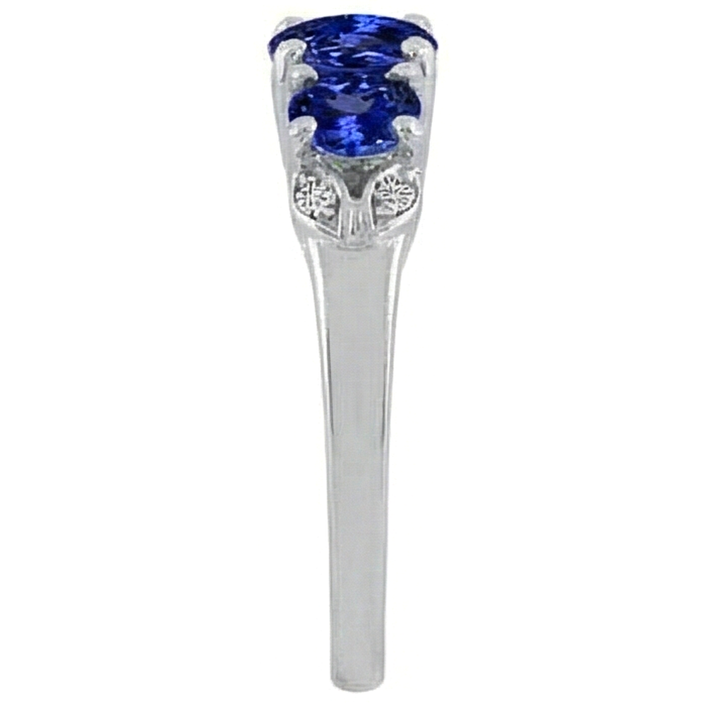 Tanzanite AAA Round Natural Earth Mined Diamond ( Not Lab Grown )  2.75 Carat Ring Gemstone Jewelry