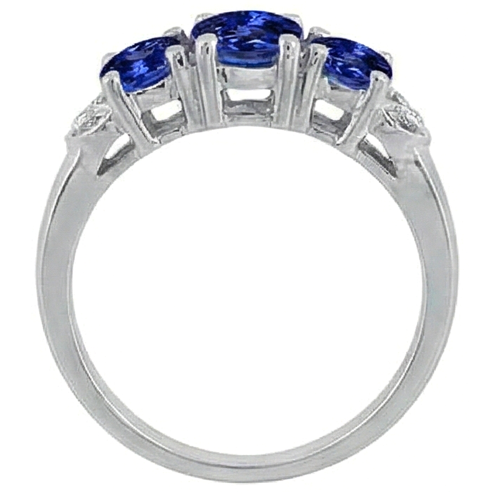 Tanzanite AAA Round Natural Earth Mined Diamond ( Not Lab Grown )  2.75 Carat Ring Gemstone Jewelry