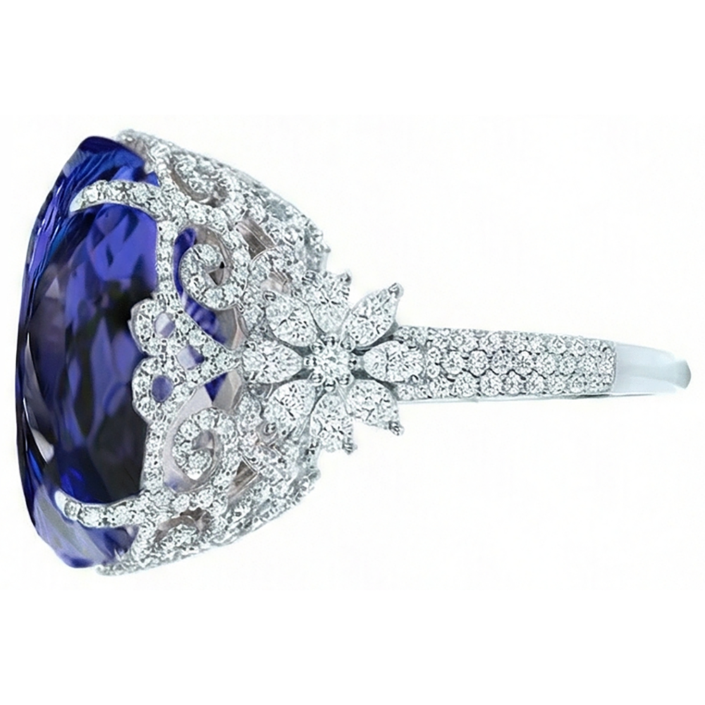 Tanzanite Cocktail Ring For Women