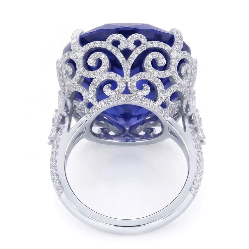 Tanzanite Cocktail Ring For Women