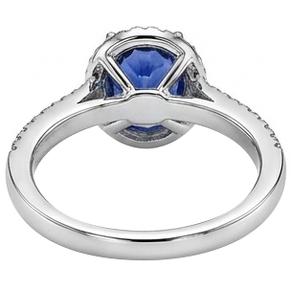 Tanzanite Oval And Round Natural Earth Mined Diamond ( Not Lab Grown ) s 5.25 Carat Ring Pave Diamonds New