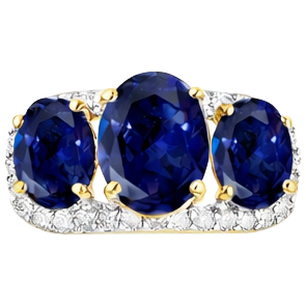 Tanzanite Oval And Round Natural Earth Mined Diamond ( Not Lab Grown ) s 6 Carat Anniversary Ring Jewelry