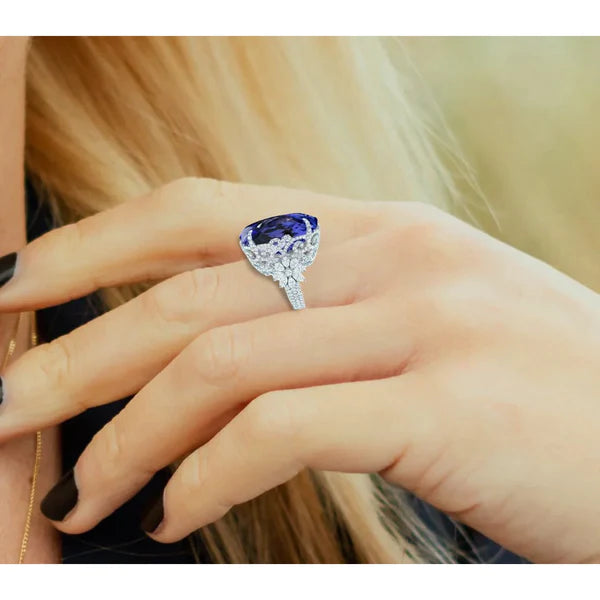 Tanzanite Cocktail Ring For Women