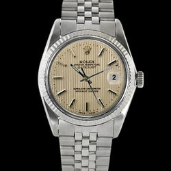 Tapestry Stick Dial Rolex Men Watch Datejust Jubilee Ss Bracelet QUICK SET