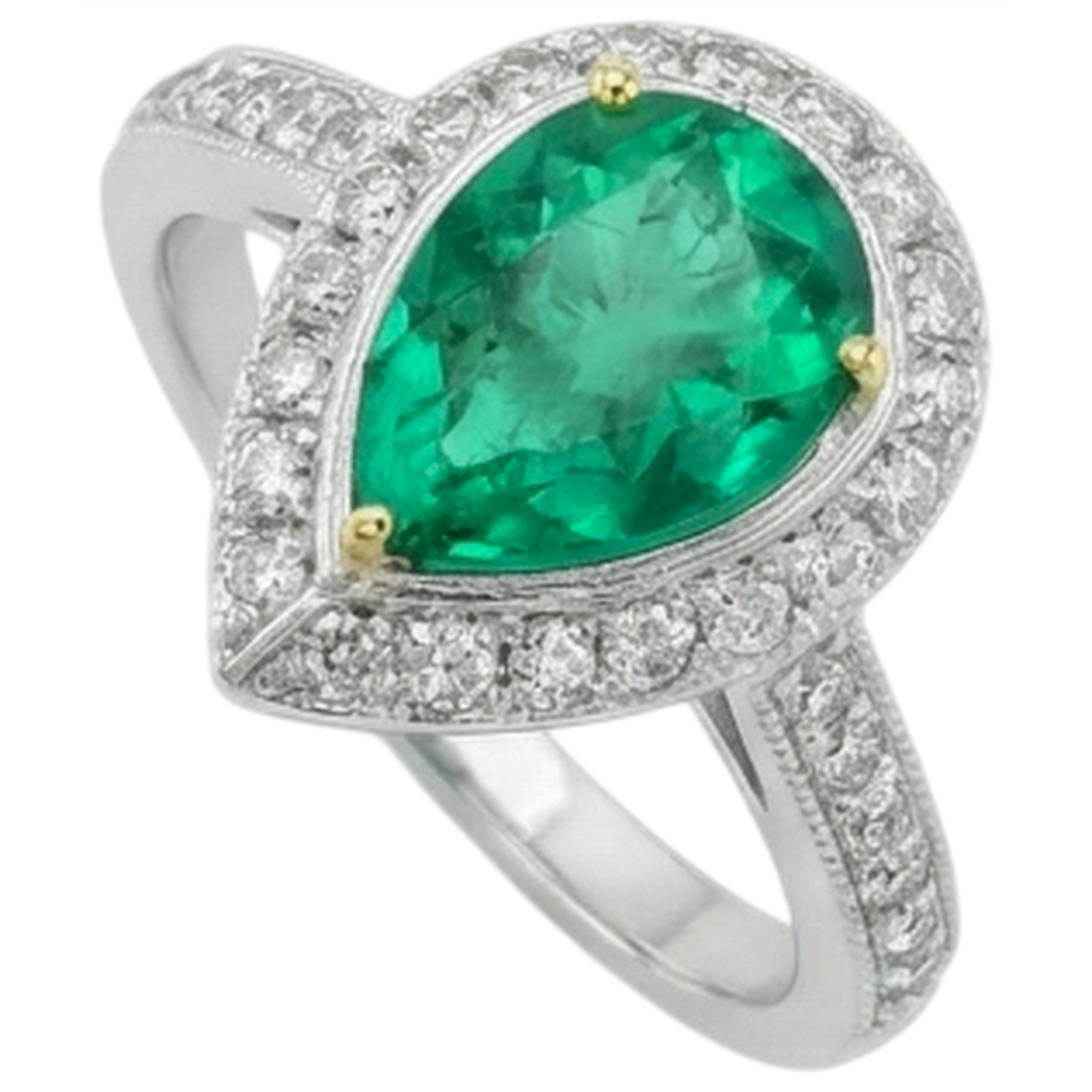 Handcrafted Gemstone Ring 2 ct – detail view