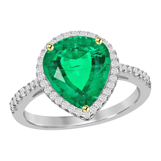 Authentic Fine Emerald Gemstone Ring – main view