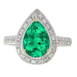 Handcrafted Gemstone Ring with GIA Certified Fine Emerald – 2 ct